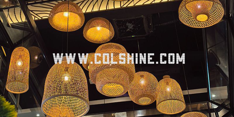 Colshine offers a range of bamboo ceiling lights and pendant lamps for options